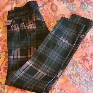 Drang Goodman TRIPP NYC Pink and Black Plaid Jeans